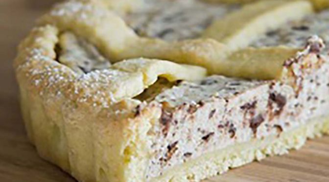 Torta di ricotta con gocce di cioccolata