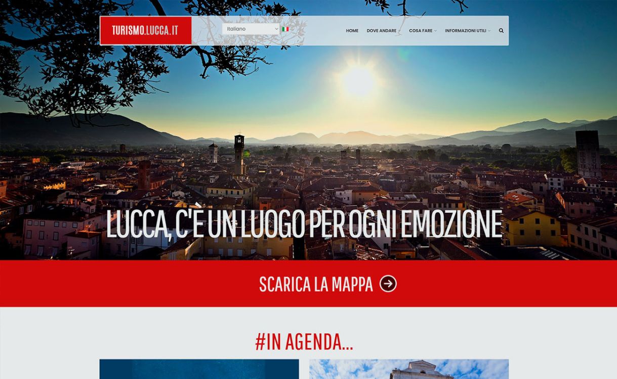 hompage sito turismo lucca