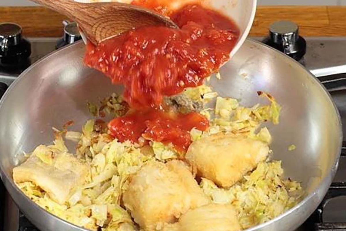 Morzellata o baccalà con i porri