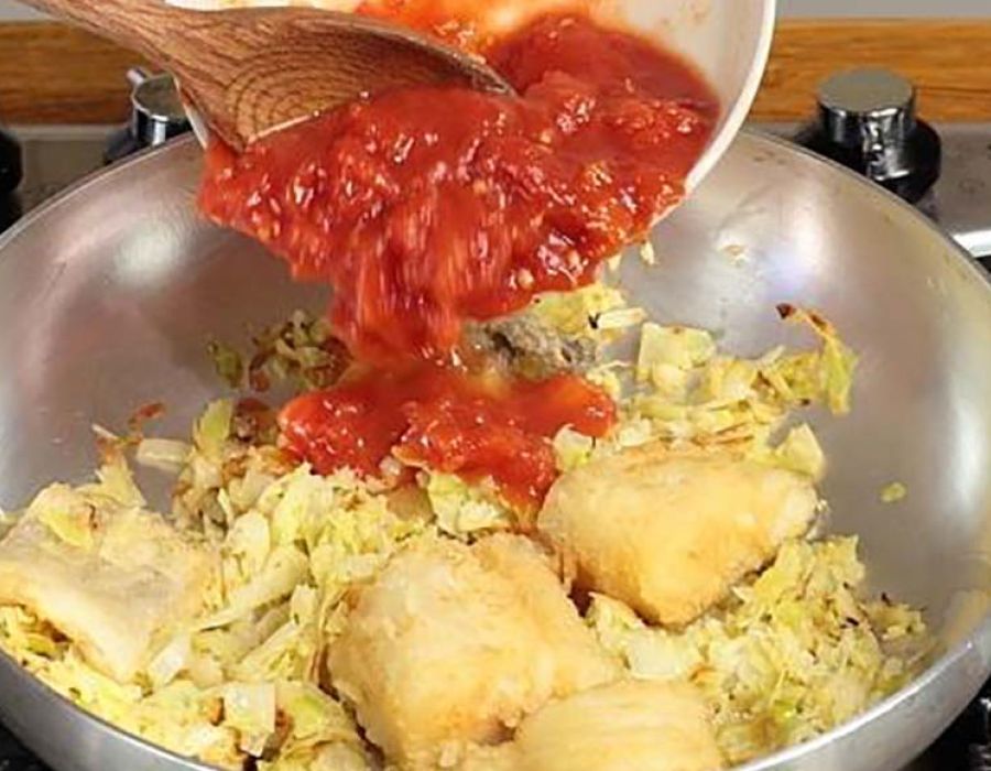 Morzellata o baccalà con i porri